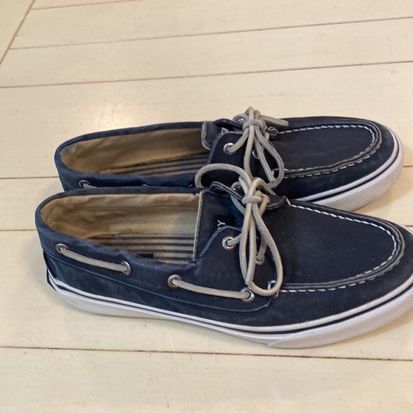 Men’s fabric Sperry Topsider in navy. Size 9 - Picture 2 of 6